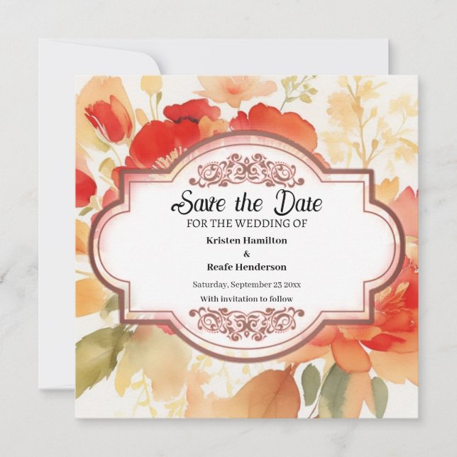 Simple Wedding Save The Date Card (Front)