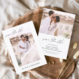 Simple Wedding Save the Date Photo Minimalist