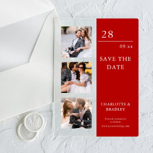 Simple Wedding Save The Date Photo Picture Acrylic Invitations