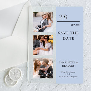 Simple Wedding Save The Date Photo Picture Acrylic Invitations
