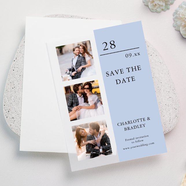 Simple Wedding Save The Date Photo Picture Vellum Invitations (Creator Uploaded)