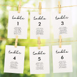 Simple wedding seating chart cards<br><div class="desc">A very simple and elegant typography that will suit your chic wedding! Fully customisable colours.</div>