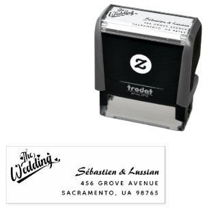 simple wedding self-inking stamp