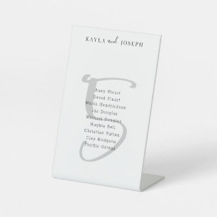 Simple Wedding Table Number 5 Pedestal Sign