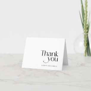 Simple Wedding Thank You Message Black White