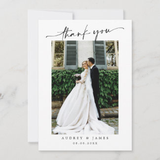 Simple Wedding Thank You Message Card