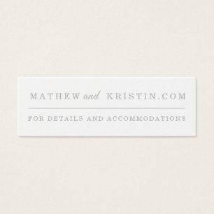Simple Wedding Website Cards
