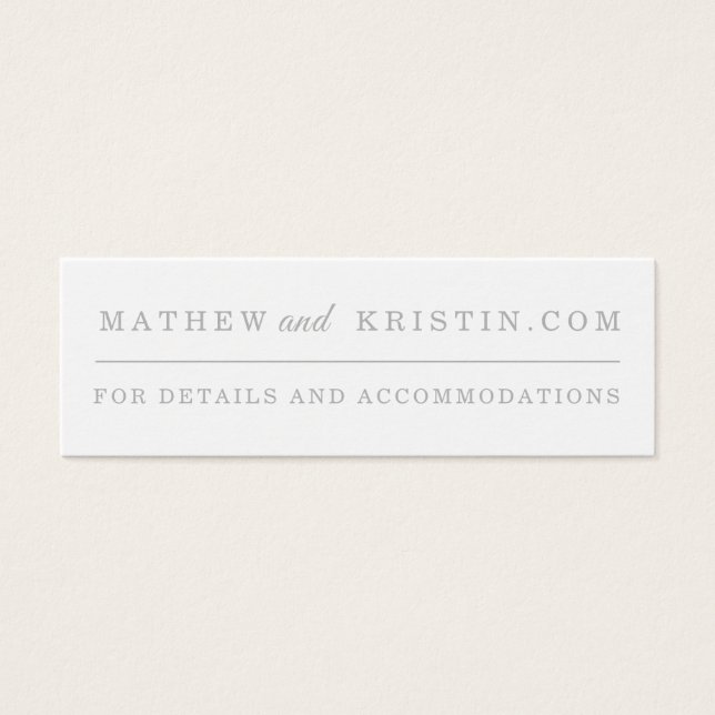 Simple Wedding Website Cards (Front)