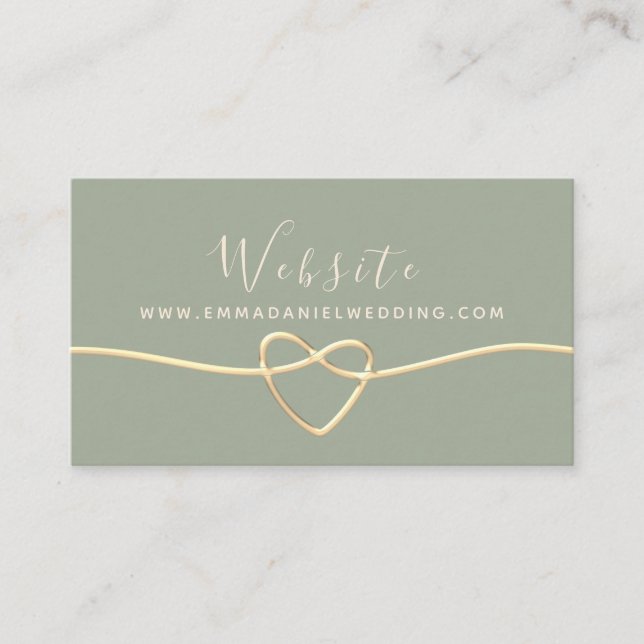 Simple Wedding Website Enclosure Card (Front)
