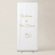 Simple Wedding Welcome Retractable Banner