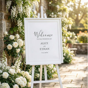Simple Wedding Welcome Sign