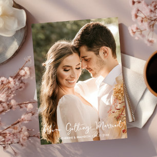 Simple Wedding We're Getting Married Photo  Invitation