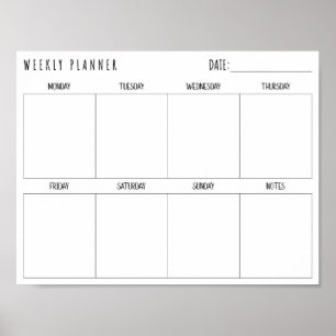 Simple Weekly Planner Poster