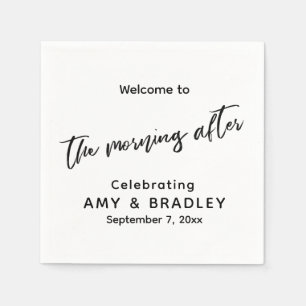 Simple Welcome to The Morning After Handwriting Napkin