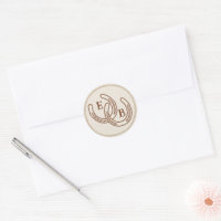Simple Western Horseshoe Wedding Monogram