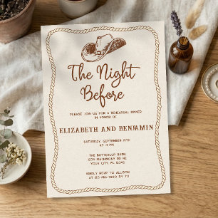 Simple Western Night Before Rehearsal Dinner Invitation