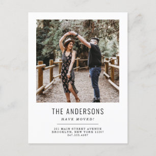 Simple We've Moved Change of Address Photo Moving Announcement Postcard