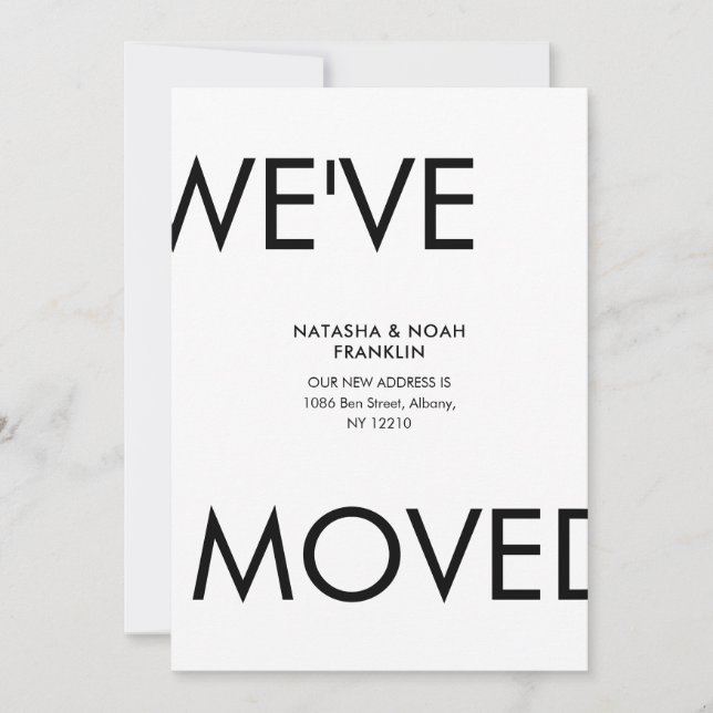 Simple We've Moved New Address Announcement (Front)