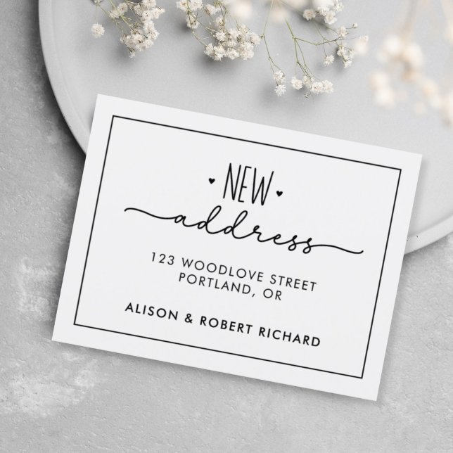 Simple We've Moved New Address Moving Announcement Postcard (new address card)