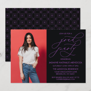 SIMPLE WHIMSICAL CALLIGRAPHY GRADUATION INVITATION