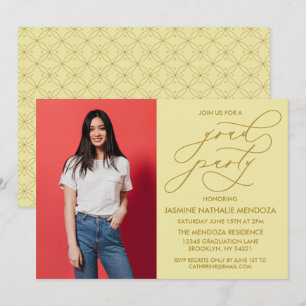 SIMPLE WHIMSICAL CALLIGRAPHY GRADUATION INVITATION