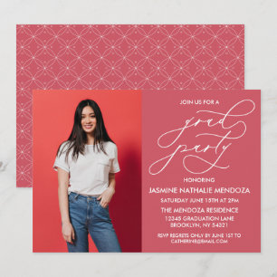 SIMPLE WHIMSICAL CALLIGRAPHY GRADUATION INVITATION