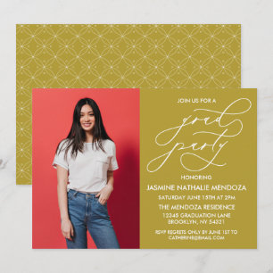 SIMPLE WHIMSICAL CALLIGRAPHY GRADUATION INVITATION
