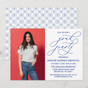 SIMPLE WHIMSICAL CALLIGRAPHY GRADUATION INVITATION