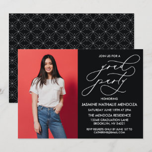 SIMPLE WHIMSICAL CALLIGRAPHY GRADUATION INVITATION