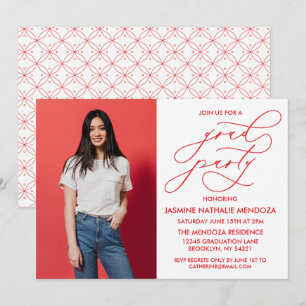 SIMPLE WHIMSICAL CALLIGRAPHY GRADUATION INVITATION