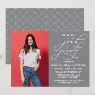 SIMPLE WHIMSICAL CALLIGRAPHY GRADUATION INVITATION