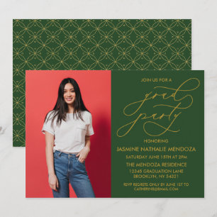 SIMPLE WHIMSICAL CALLIGRAPHY GRADUATION INVITATION