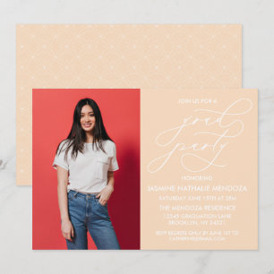 SIMPLE WHIMSICAL CALLIGRAPHY GRADUATION INVITATION