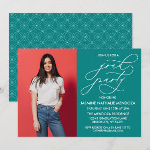 SIMPLE WHIMSICAL CALLIGRAPHY GRADUATION INVITATION