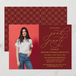 SIMPLE WHIMSICAL CALLIGRAPHY GRADUATION INVITATION