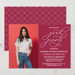 SIMPLE WHIMSICAL CALLIGRAPHY GRADUATION INVITATION
