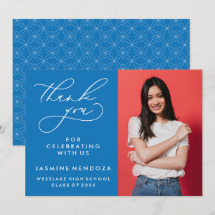 SIMPLE WHIMSICAL CALLIGRAPHY GRADUATION THANK YOU CARD