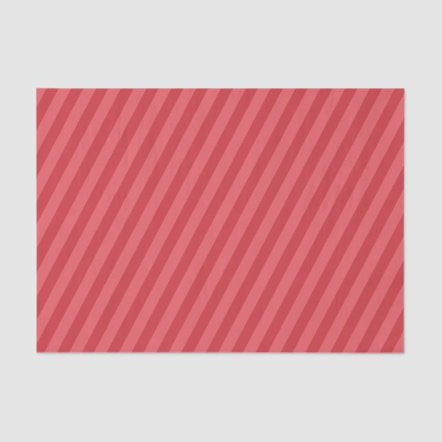 Simple Whimsical Cute Festive Red Striped Fun Tissue Paper (Front)