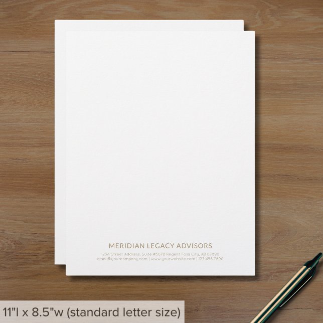 Simple White and Gold Business Letterhead (Creator Uploaded)