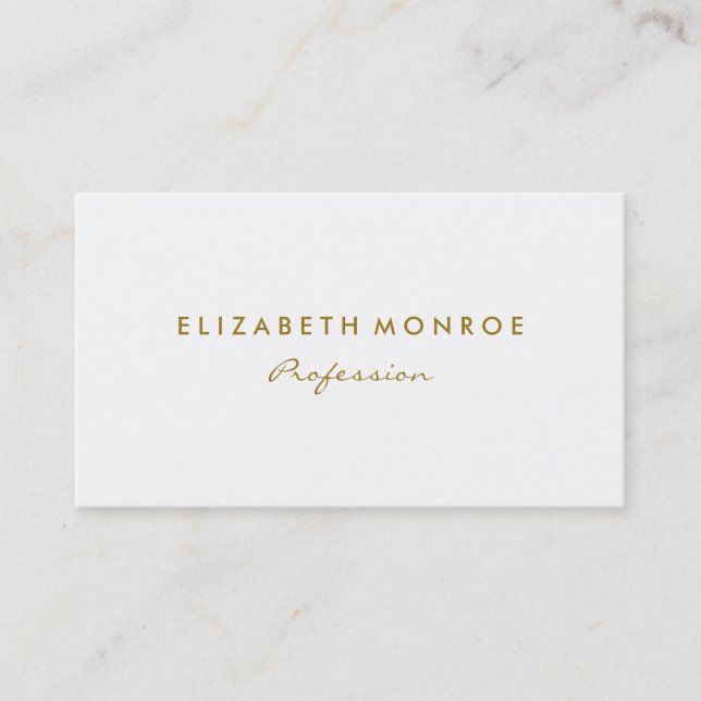 Simple White Business Card (Front)