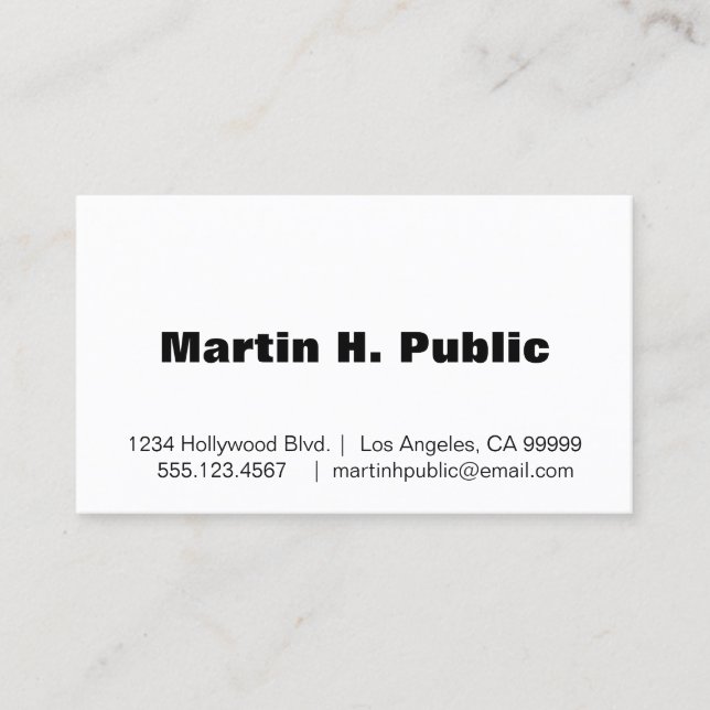 Simple White Business Card with logo (Front)