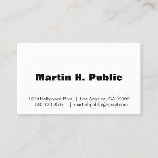 Simple White Business Card with logo