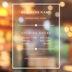 Simple White Business Office Opening Hours