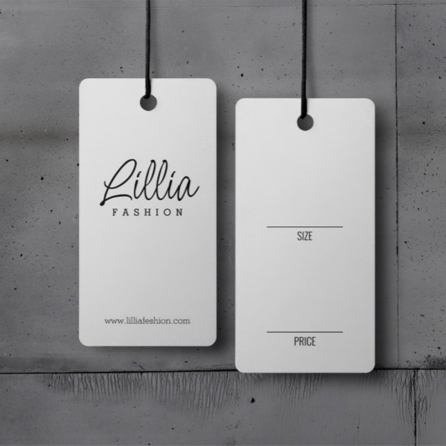 Simple White Clothing Display Price Card Hang Tag (Creator Uploaded)