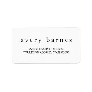 Simple White Creative Professional Modern Label