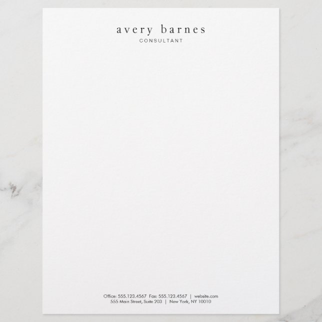 Simple White Creative Professional Modern Letterhead Design (Front)
