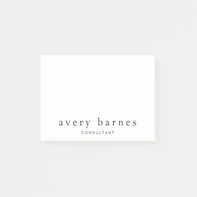Simple White Creative Professional Modern Post-it Notes (Front)