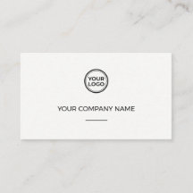 Simple White Custom Logo Business Card