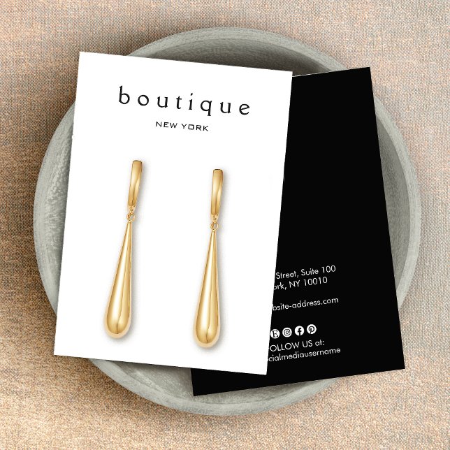 Simple White  Earring Display Card (Creator Uploaded)