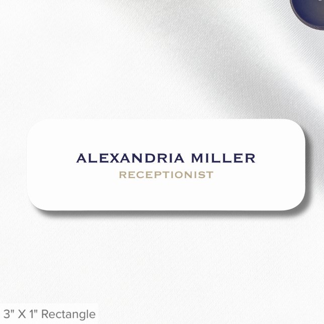 Simple White Employee Name Tag (Creator Uploaded)